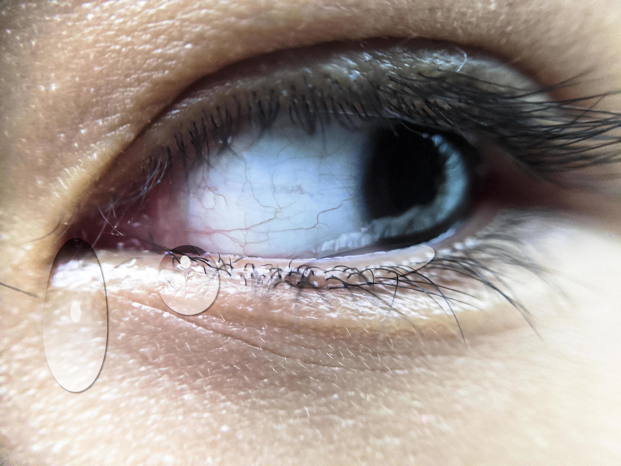 tears dripping from the corners of the eyes 3187552 Stock Photo at Vecteezy