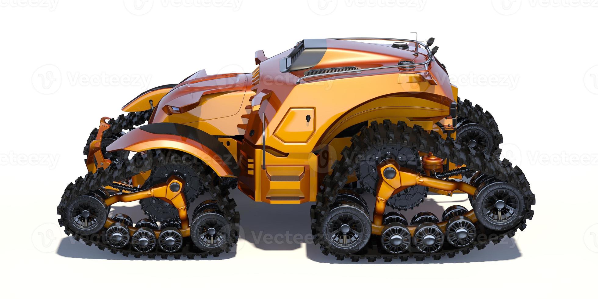 Brand-less generic self driving tractor concept photo
