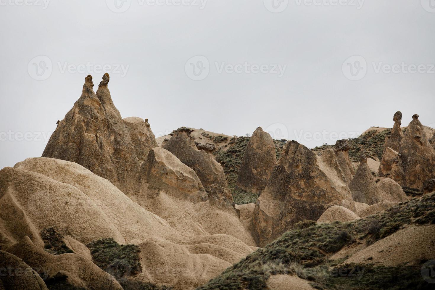 chimeneas de hadas en Capadocia, Turquía, paisaje de chimeneas de hadas foto