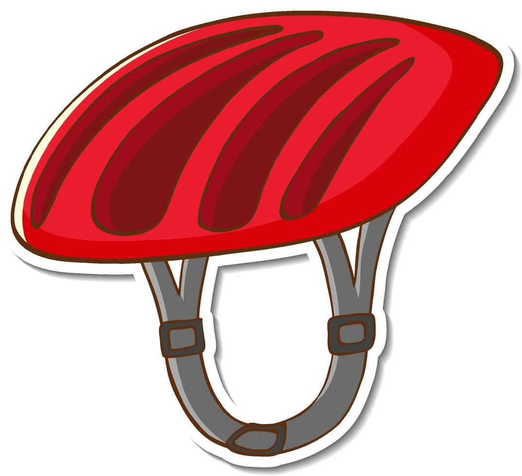 Pegatina de casco de bicicleta sobre fondo blanco. vector