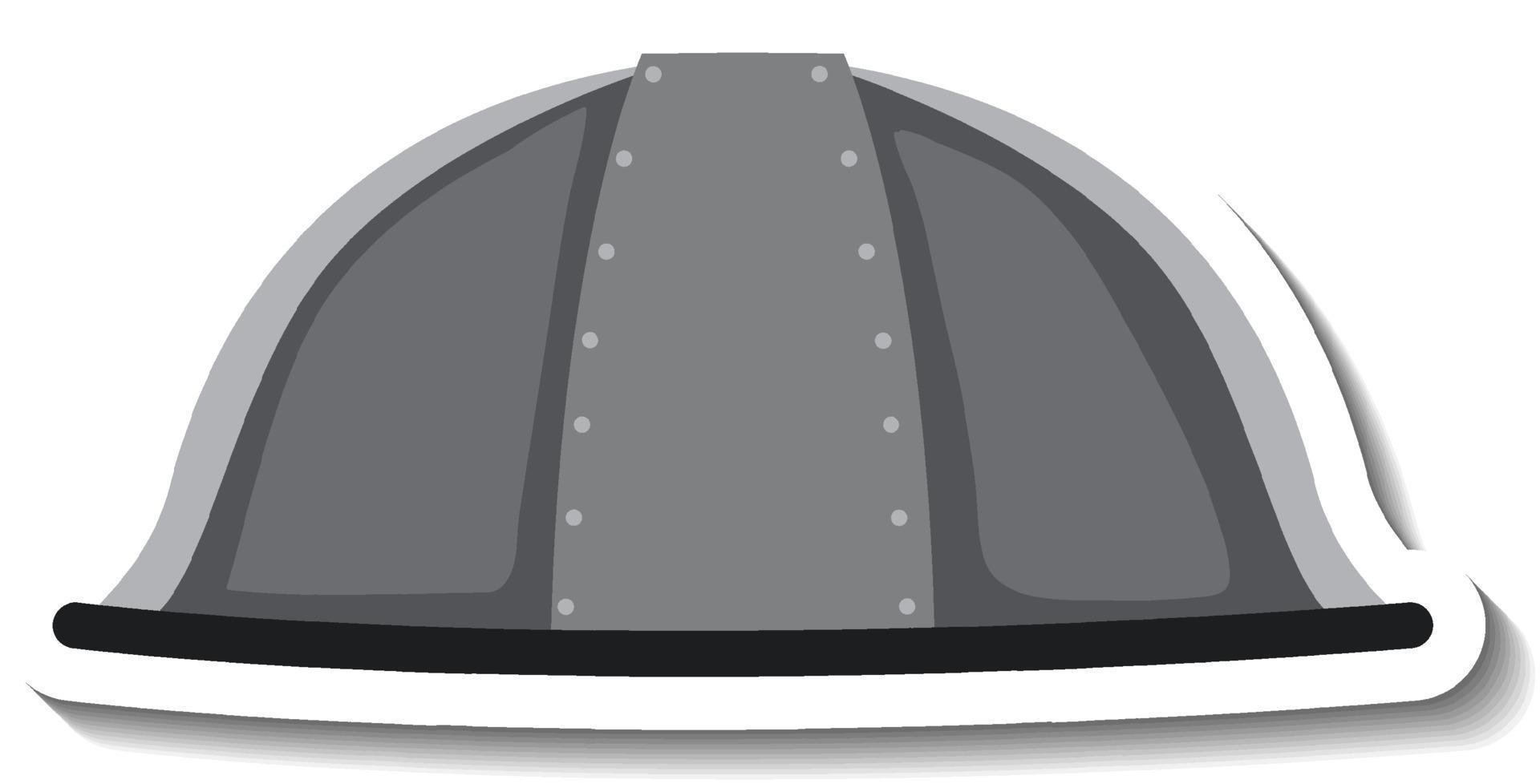 Knight helmet cartoon sticker vector