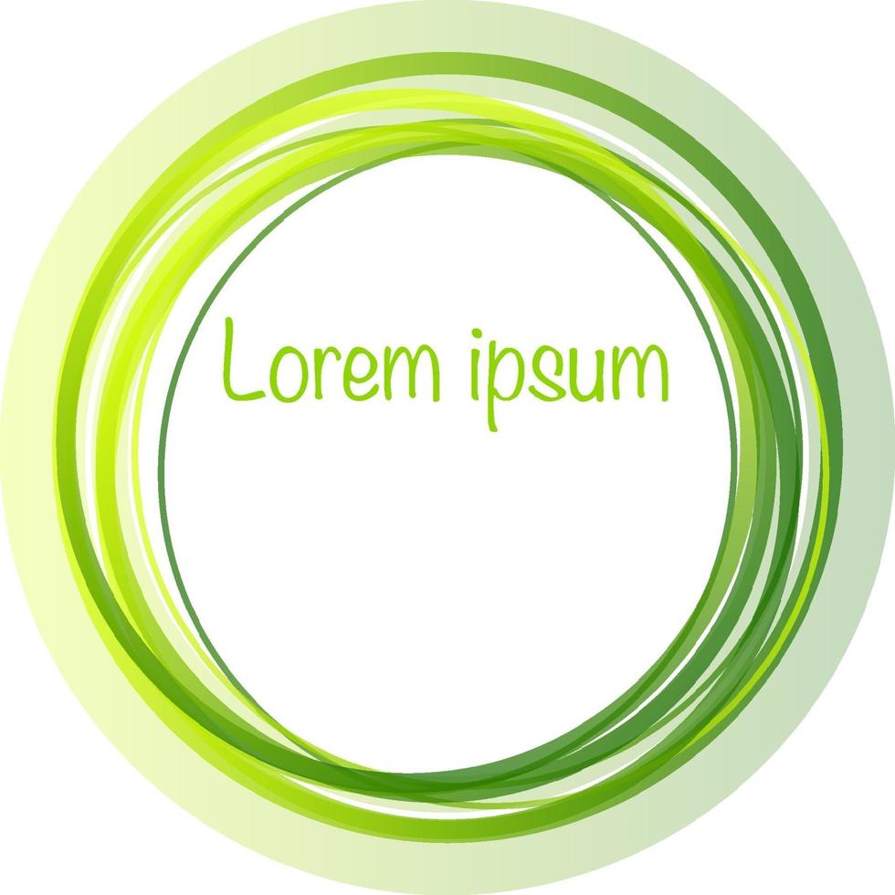 Circle green gradient abstract banner template vector
