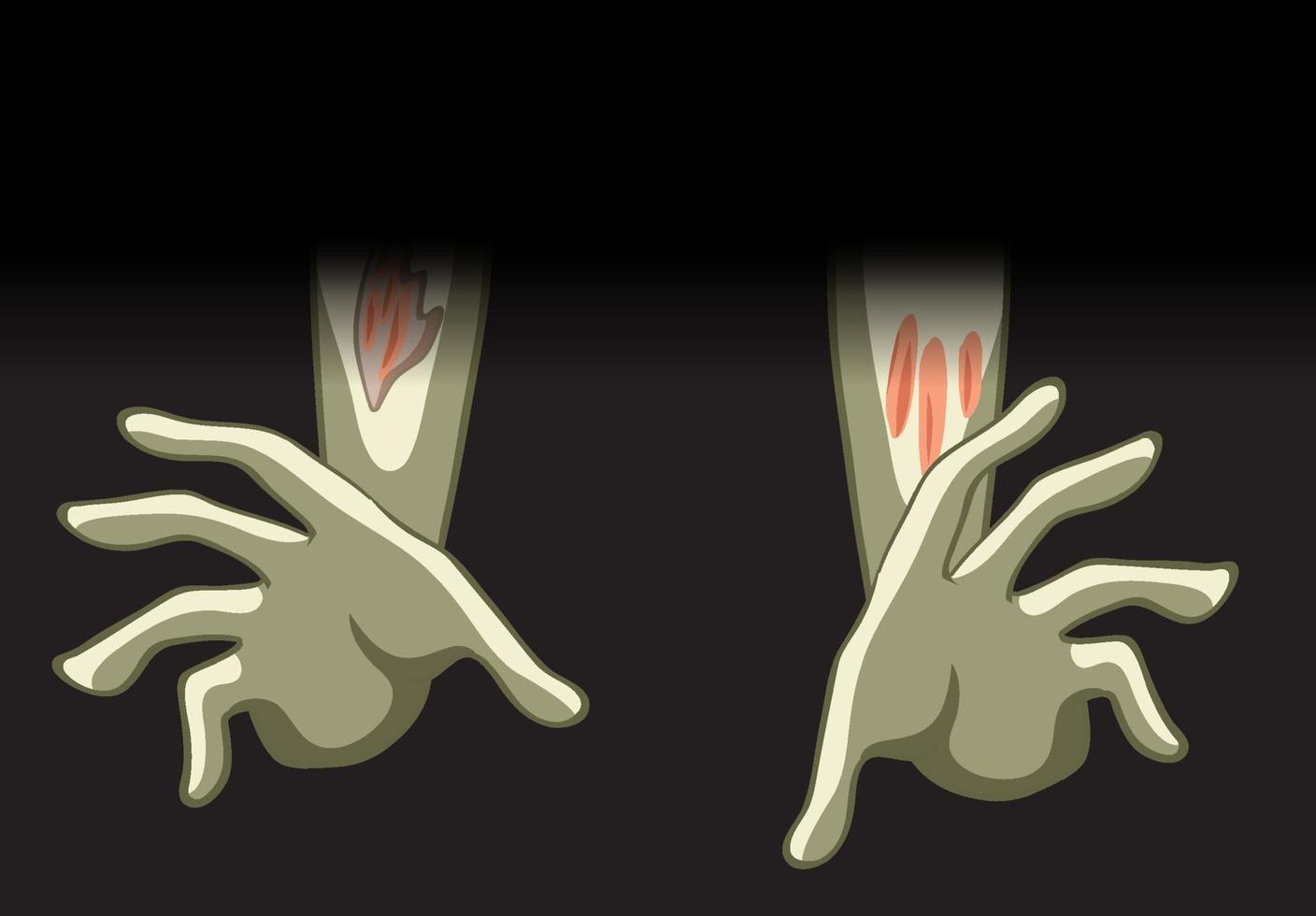 Creepy zombie claw isolated vector