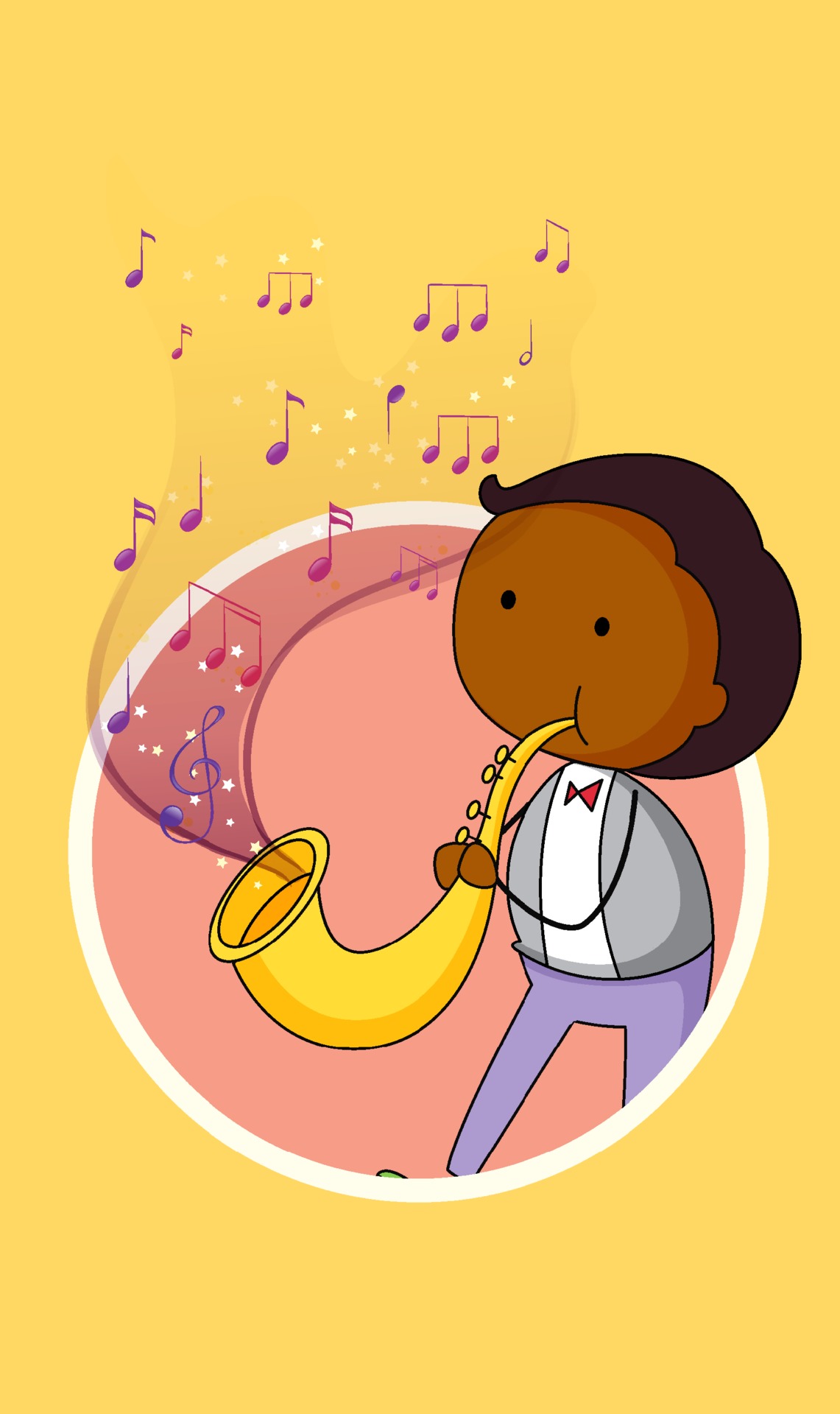 Doodle cartoon of a man playing saxophone with musical melody symbols 3188263 Vector Art at Vecteezy Doodle cartoon of a man playing saxophone with musical melody symbols 3188263 Vector Art at Vecteezy