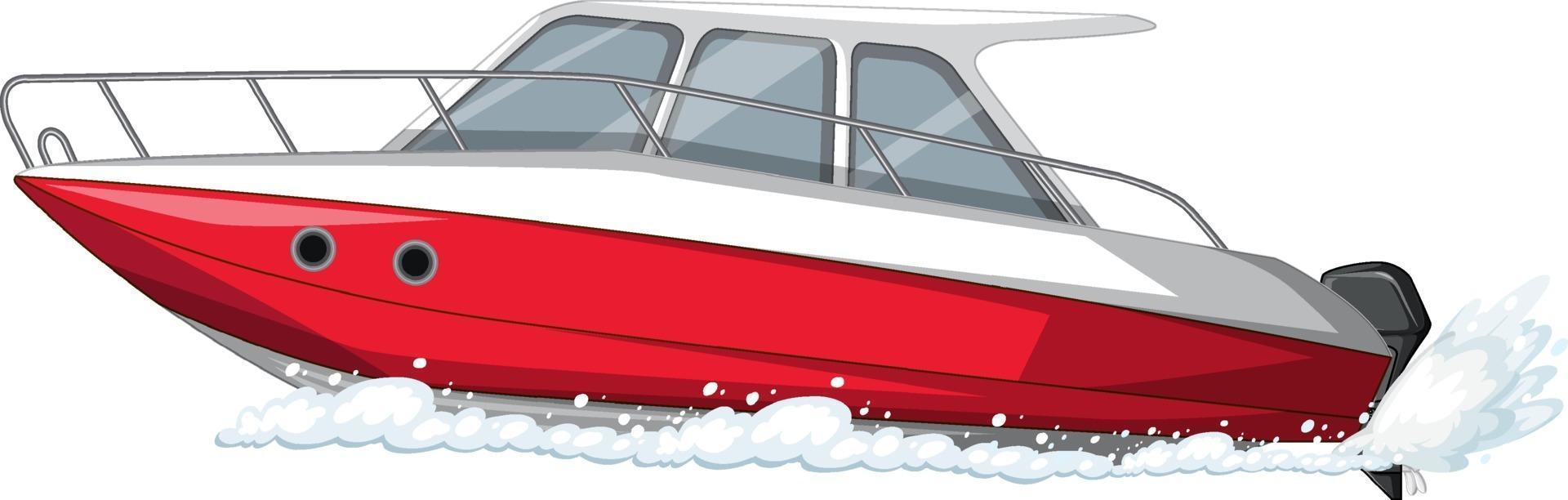 Speedboat or motorboat isolated on white background vector