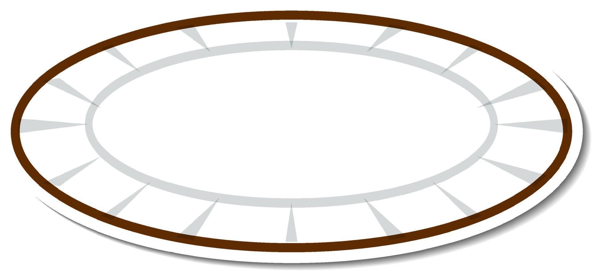 Empty plate kitchenware sticker vector