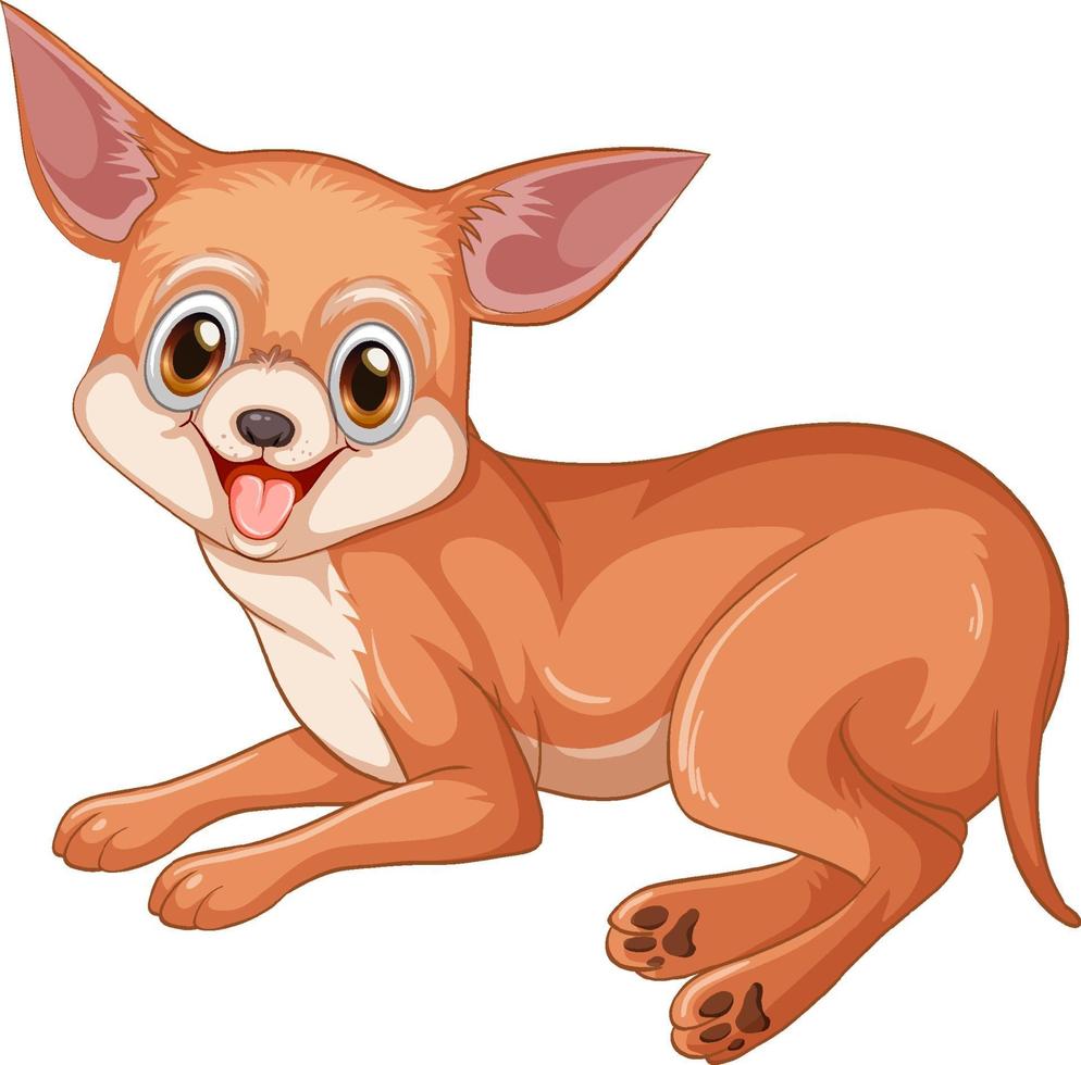 Chihuahua dog cartoon on white background vector