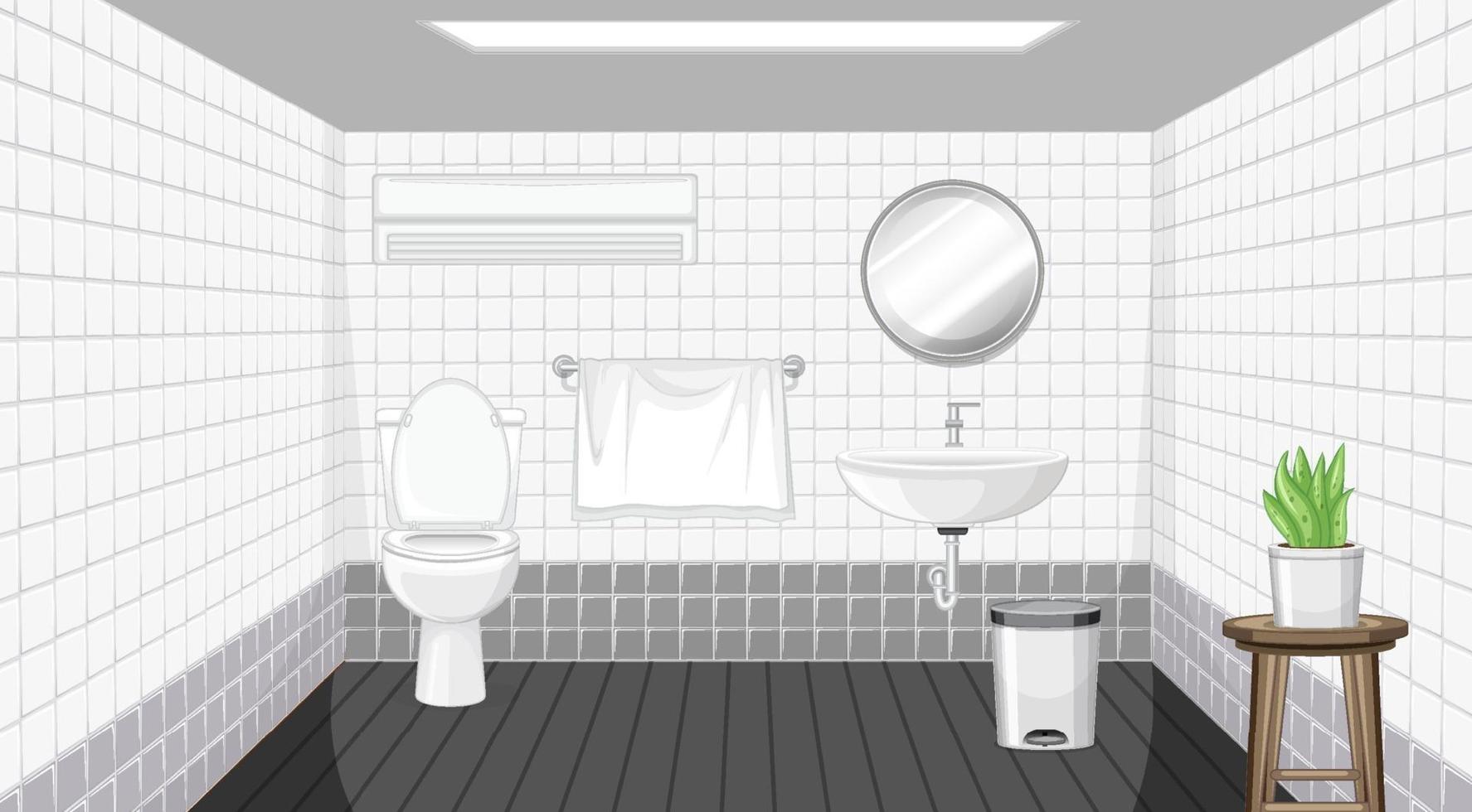 Bathroom interior design with furniture vector