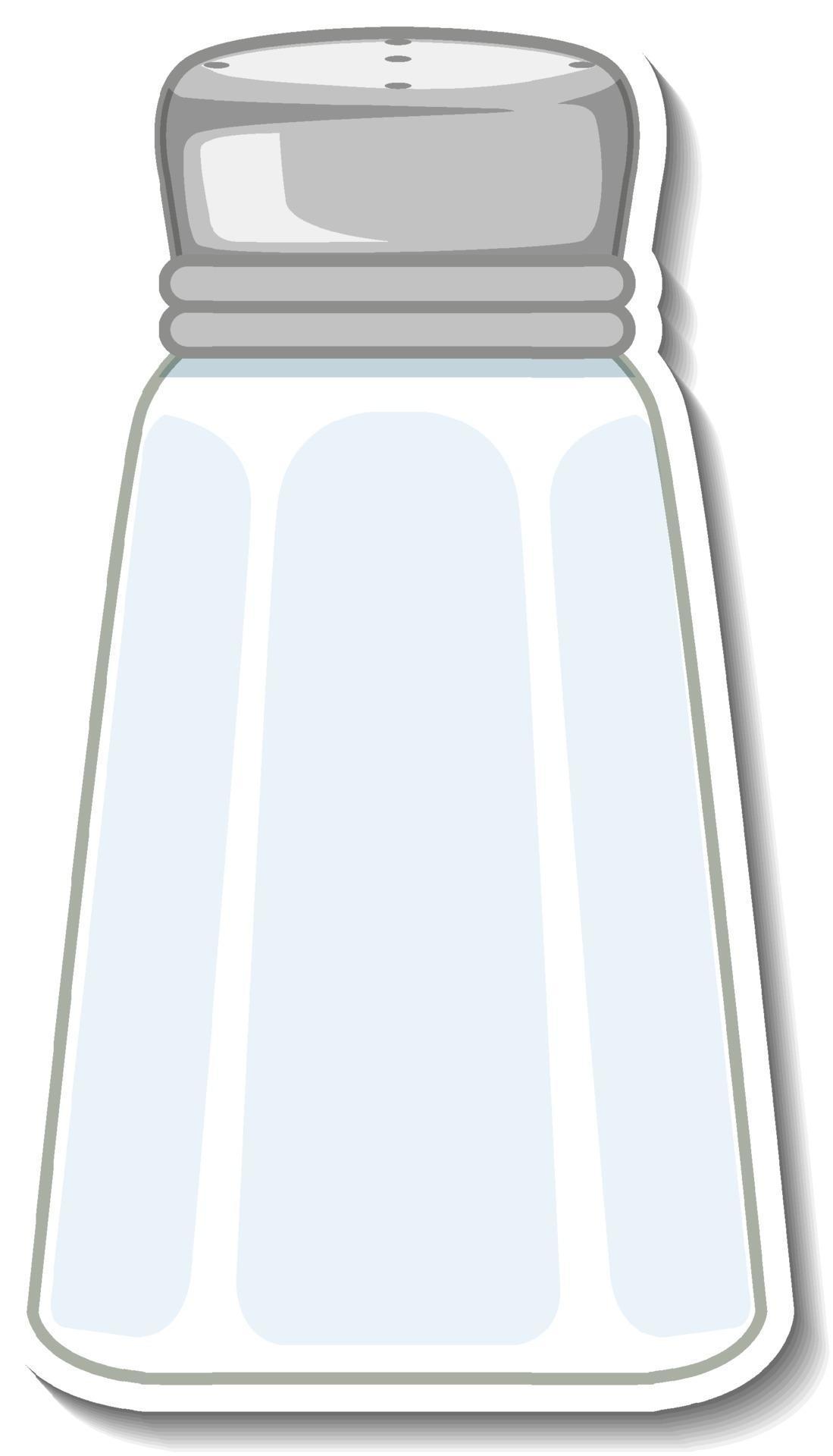 Empty salt bottle sticker on white background 3188642 Vector Art at