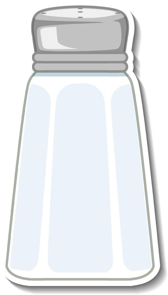 Empty salt bottle sticker on white background vector