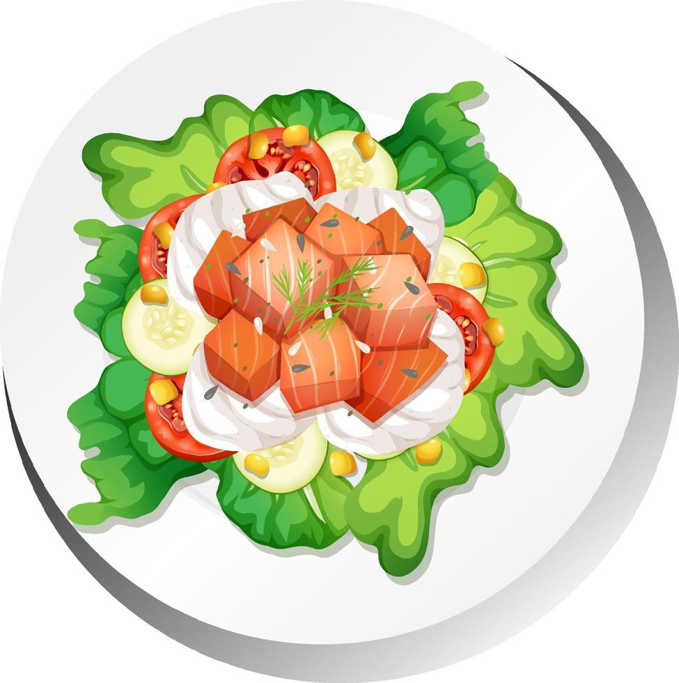 plato de desayuno saludable aislado vector