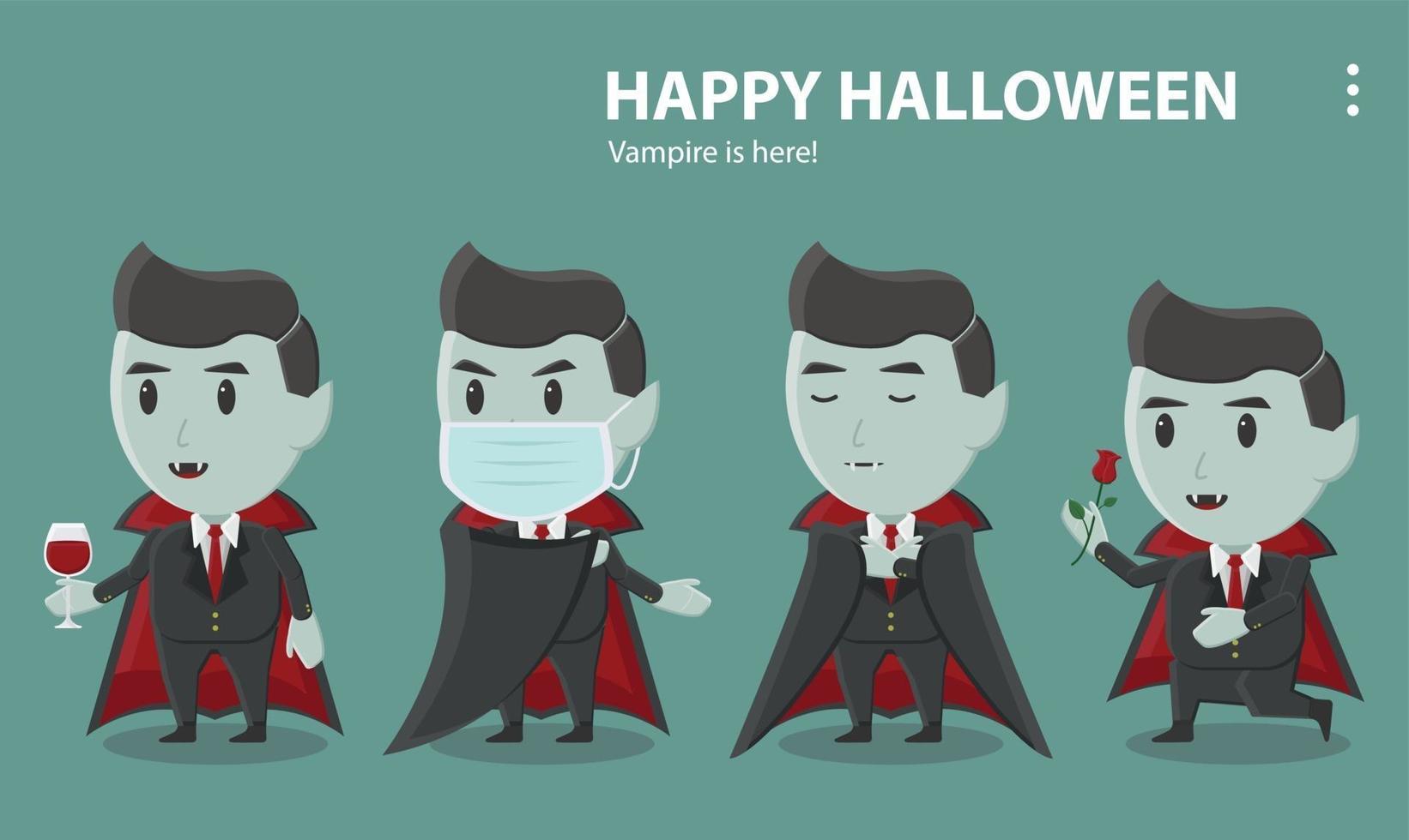 conjunto de caracteres vampie vector
