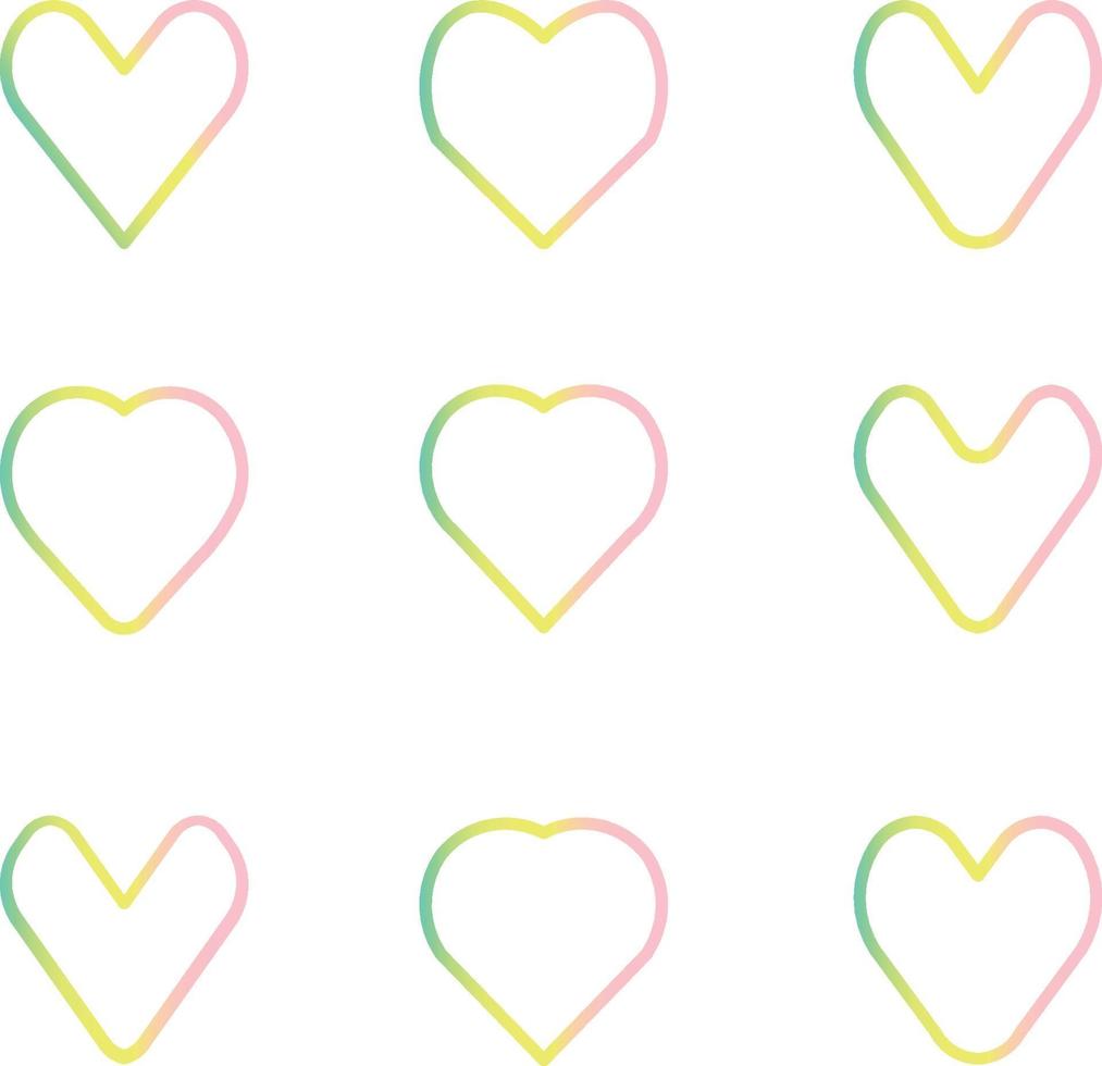 cute heart shape icons, love shape vector bundle