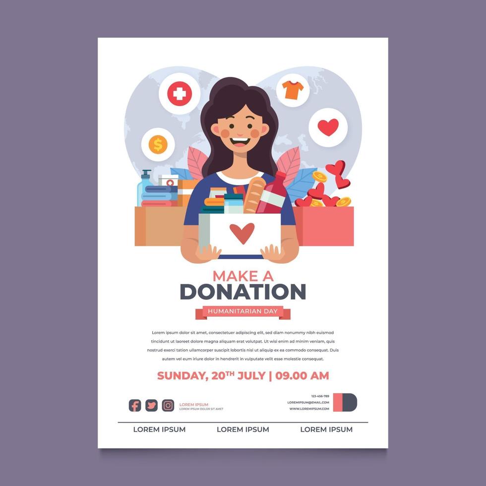 Make a Donation Poster vector