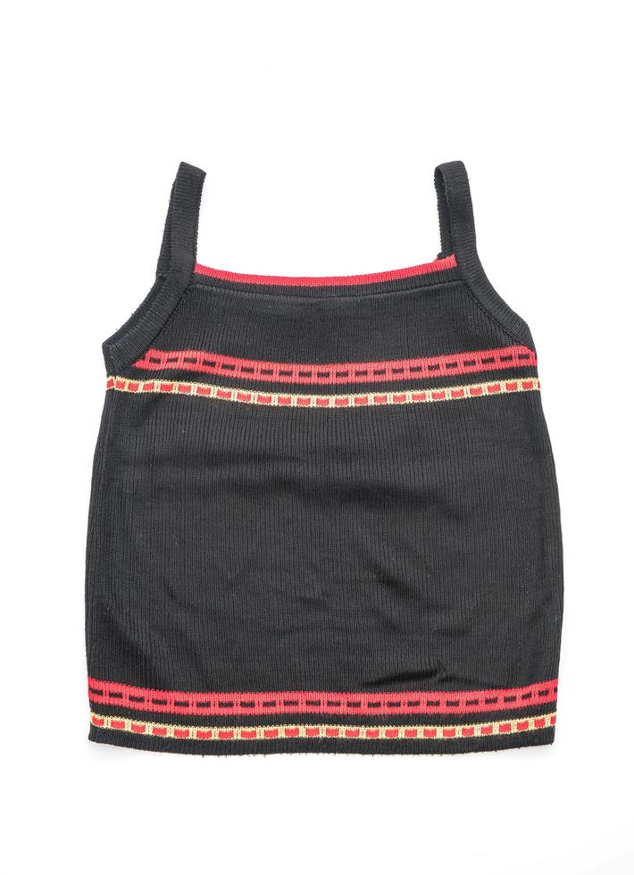 Women black vest on white background photo