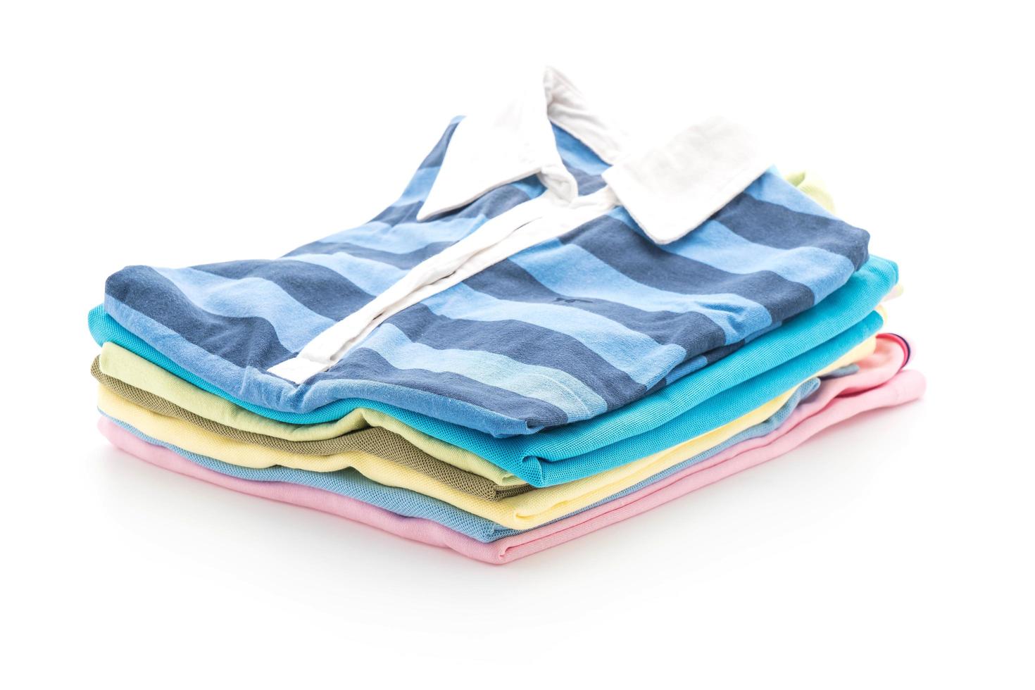 Stacks of clothing on white background 3189179 Stock Photo at Vecteezy
