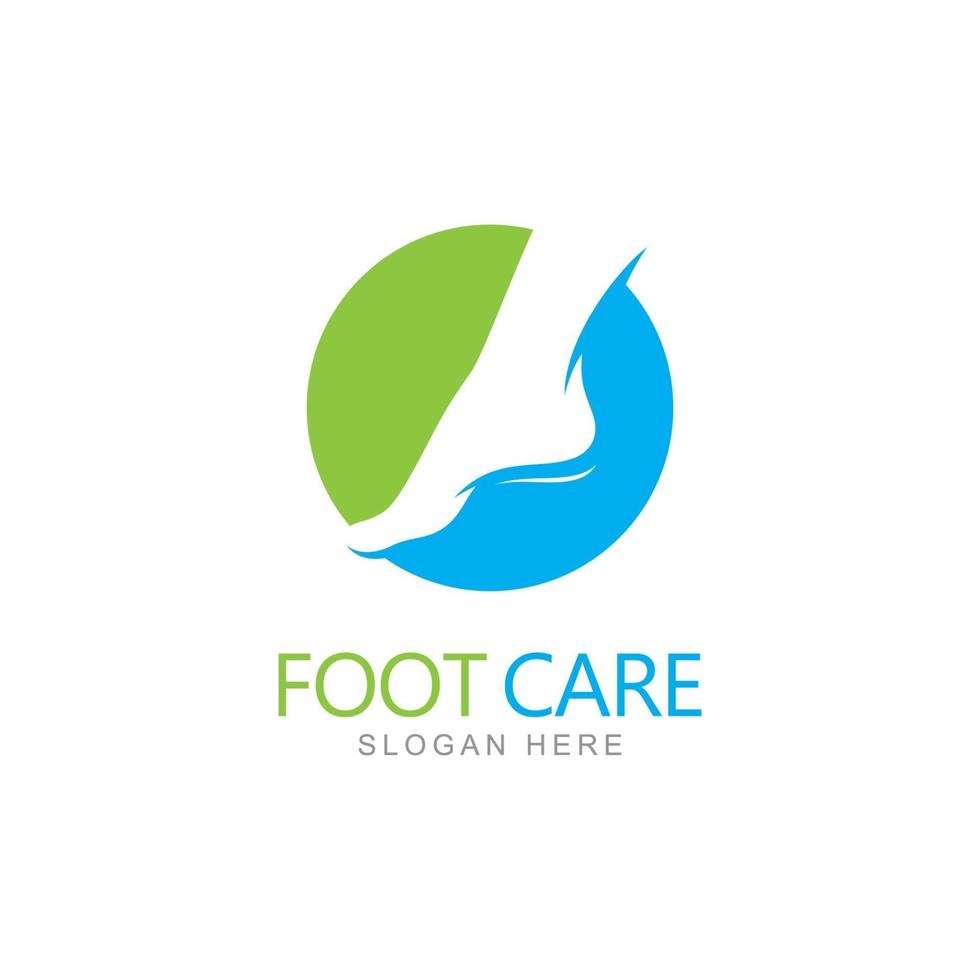 Foot care logo design template vector