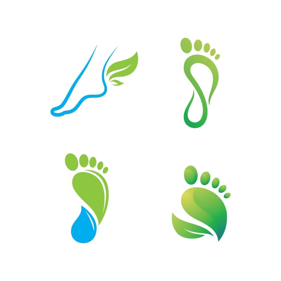 plantilla de diseño de logotipo de cuidado de los pies vector