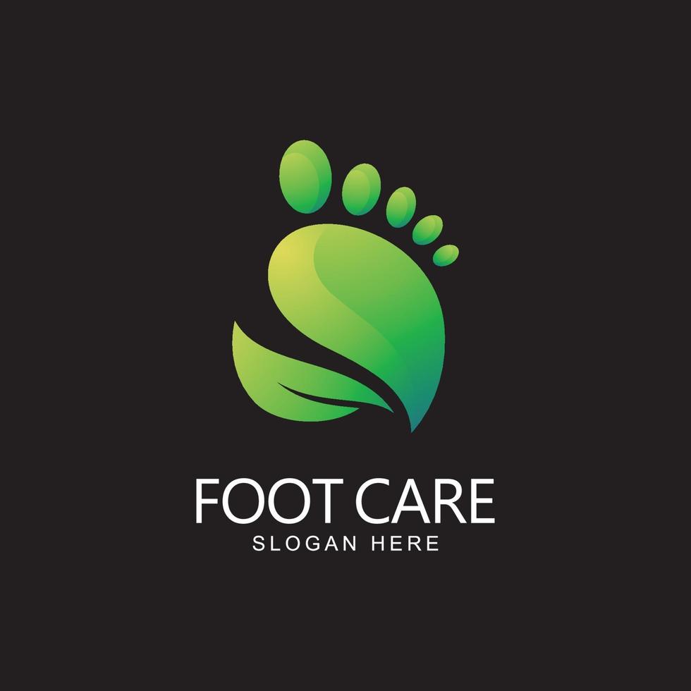 Foot care logo design template vector