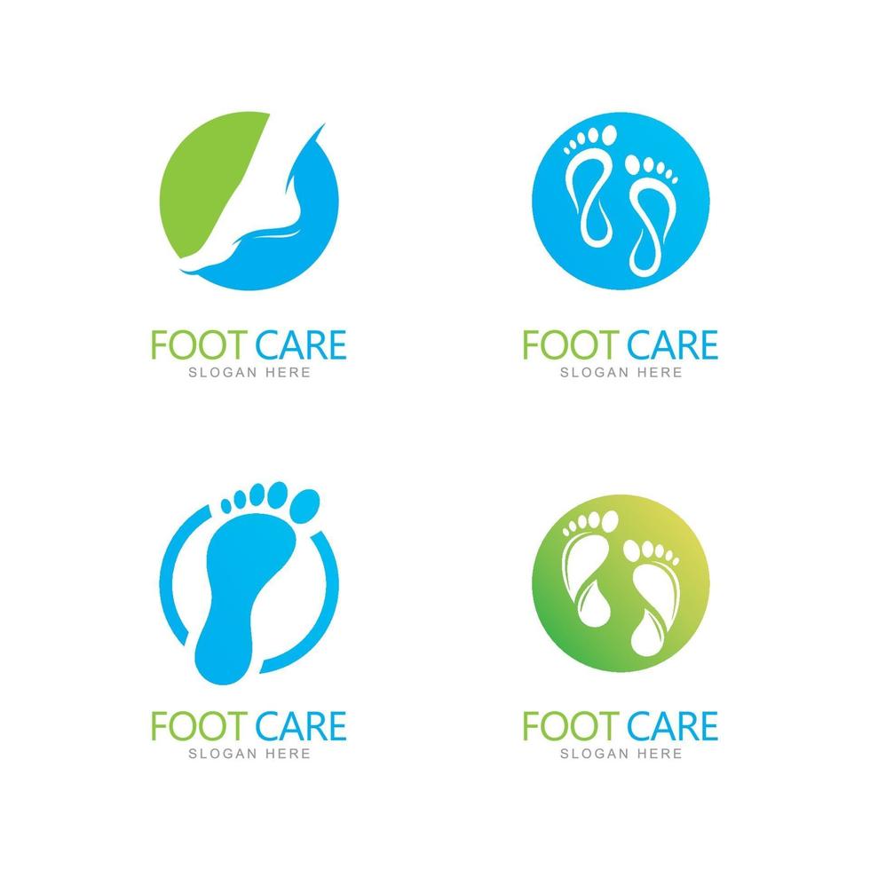 Foot care logo design template vector