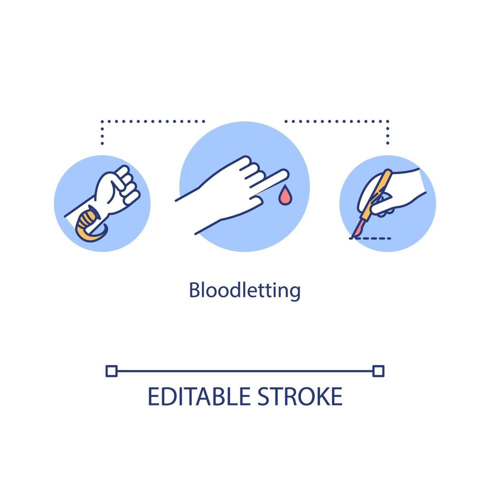 Bloodletting concept icon vector