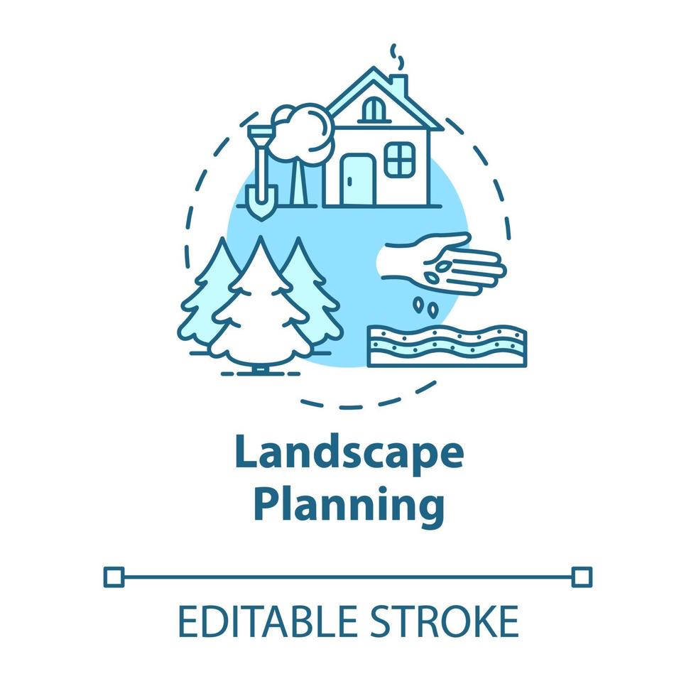 Landscape planning concept icon vector