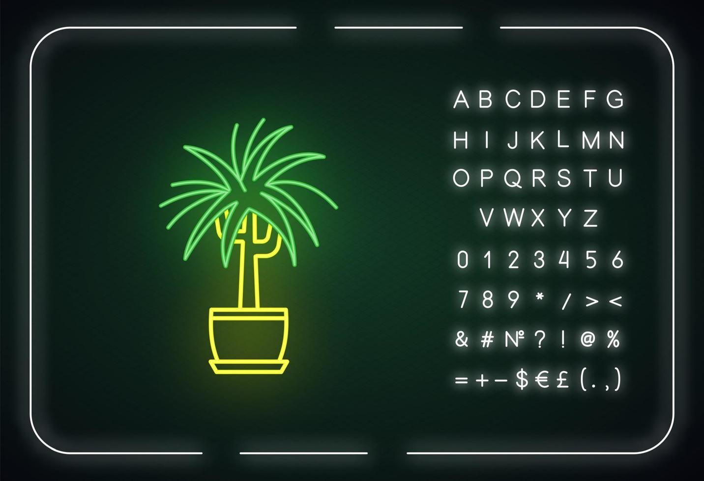 Dracaena neon light icon vector