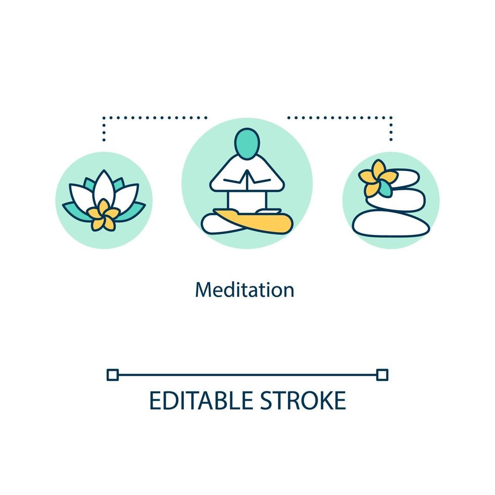 Meditation concept icon vector