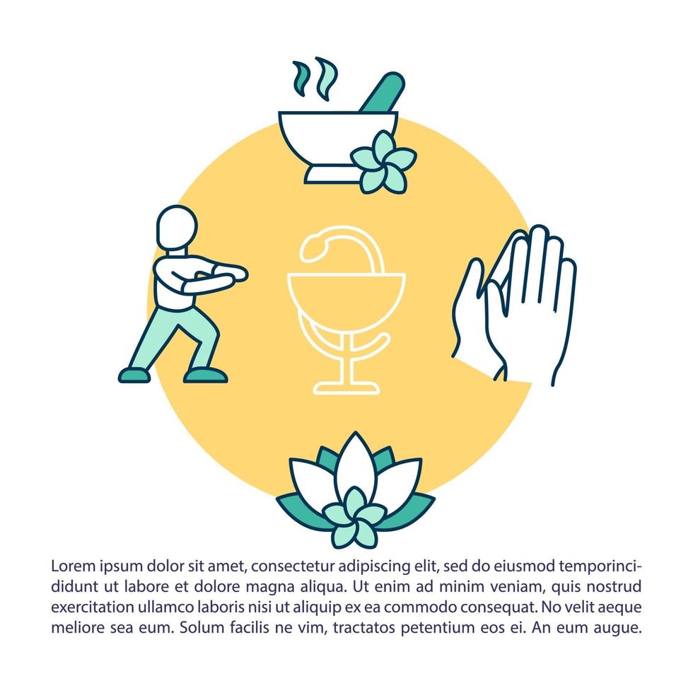 Alternative medicine concept icon with text vector