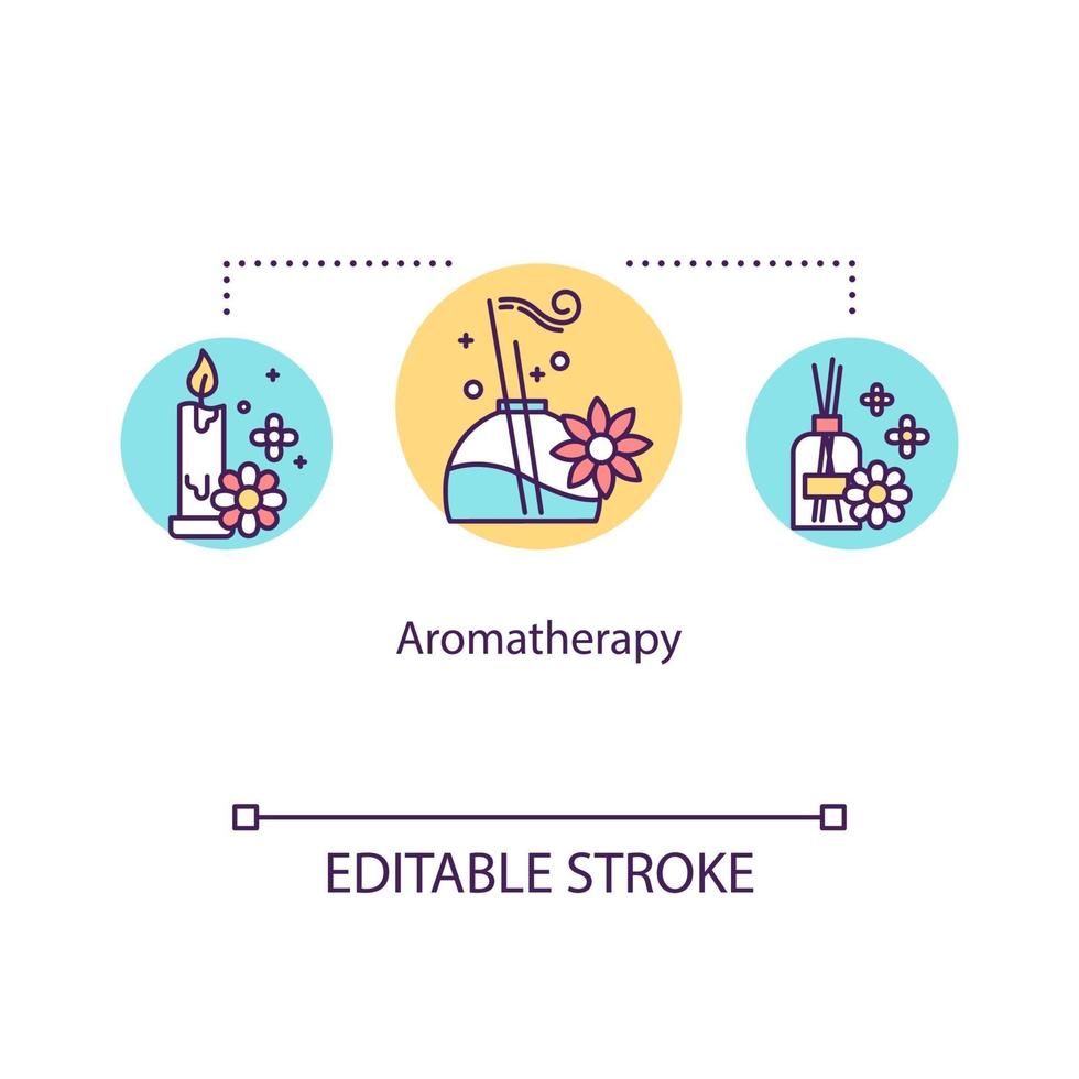 icono de concepto de aromaterapia vector