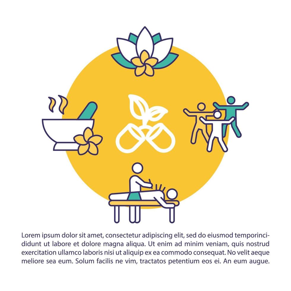 Traditional oriental medicine concept icon with text vector