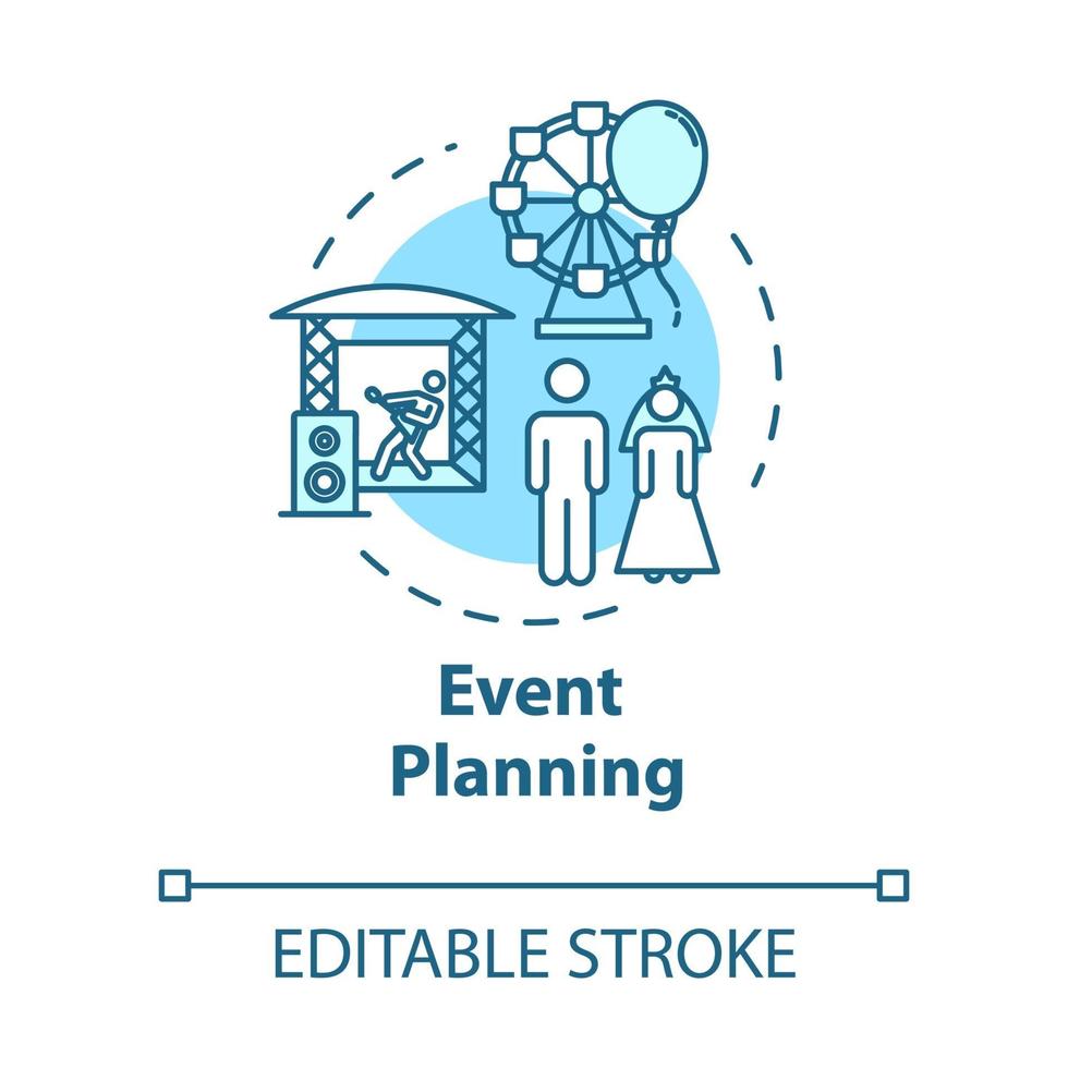 Event planning concept icon vector