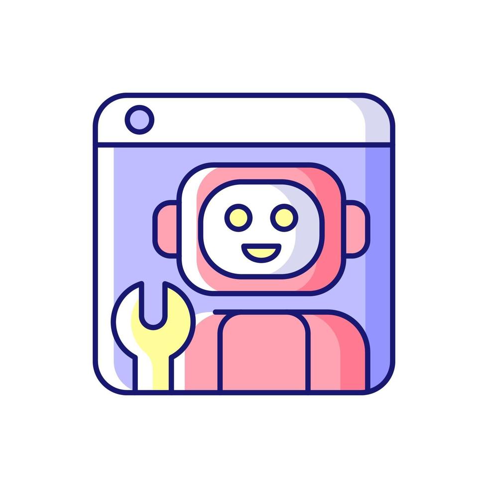 Robotics platforms RGB color icon vector