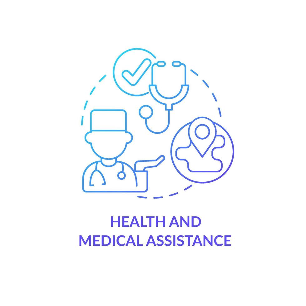 Health and medical assistance concept icon. vector