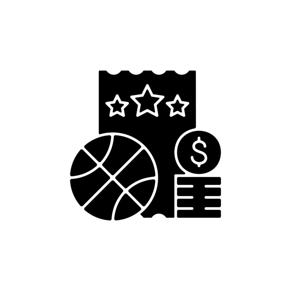 Sports lottery black glyph icon 3189611 Vector Art at Vecteezy