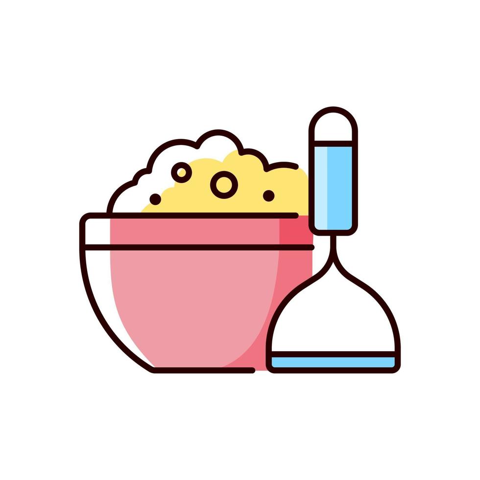 Mash potato RGB color icon vector