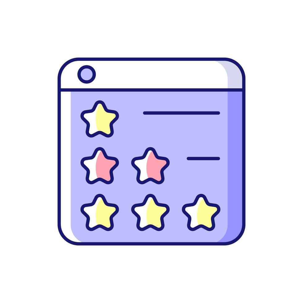 Consumer review networks RGB color icon vector