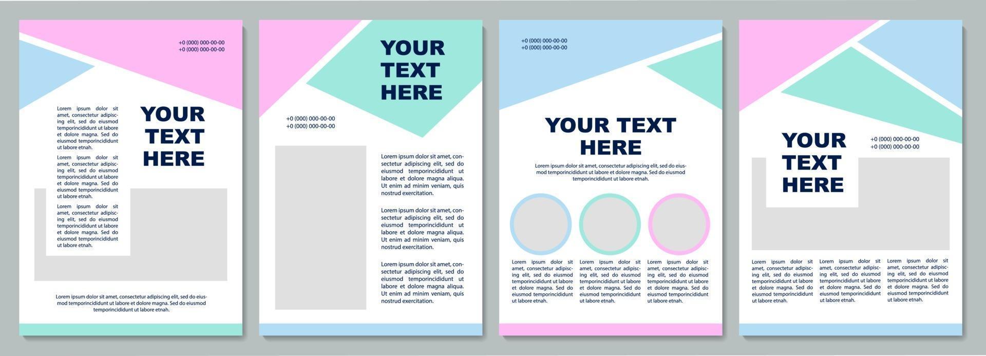 Company presentation brochure template vector