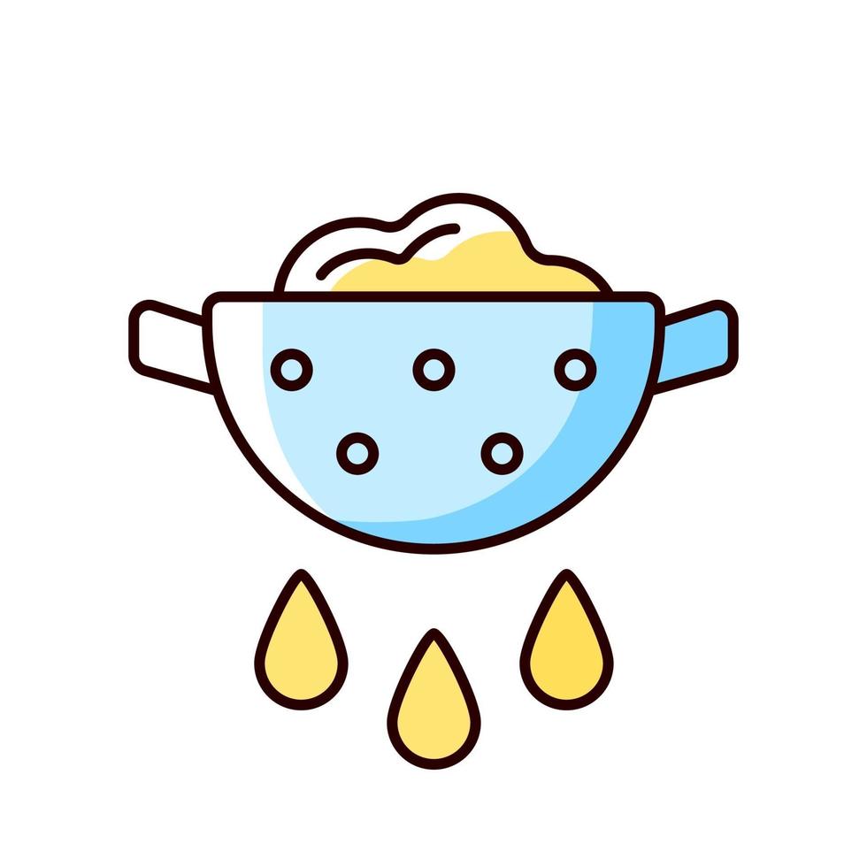 Drain food RGB color icon vector