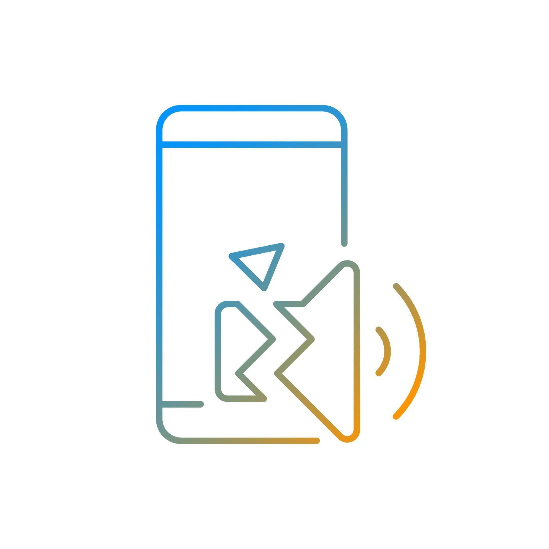 Speaker not working gradient linear vector icon 3189727 Vector Art at Vecteezy