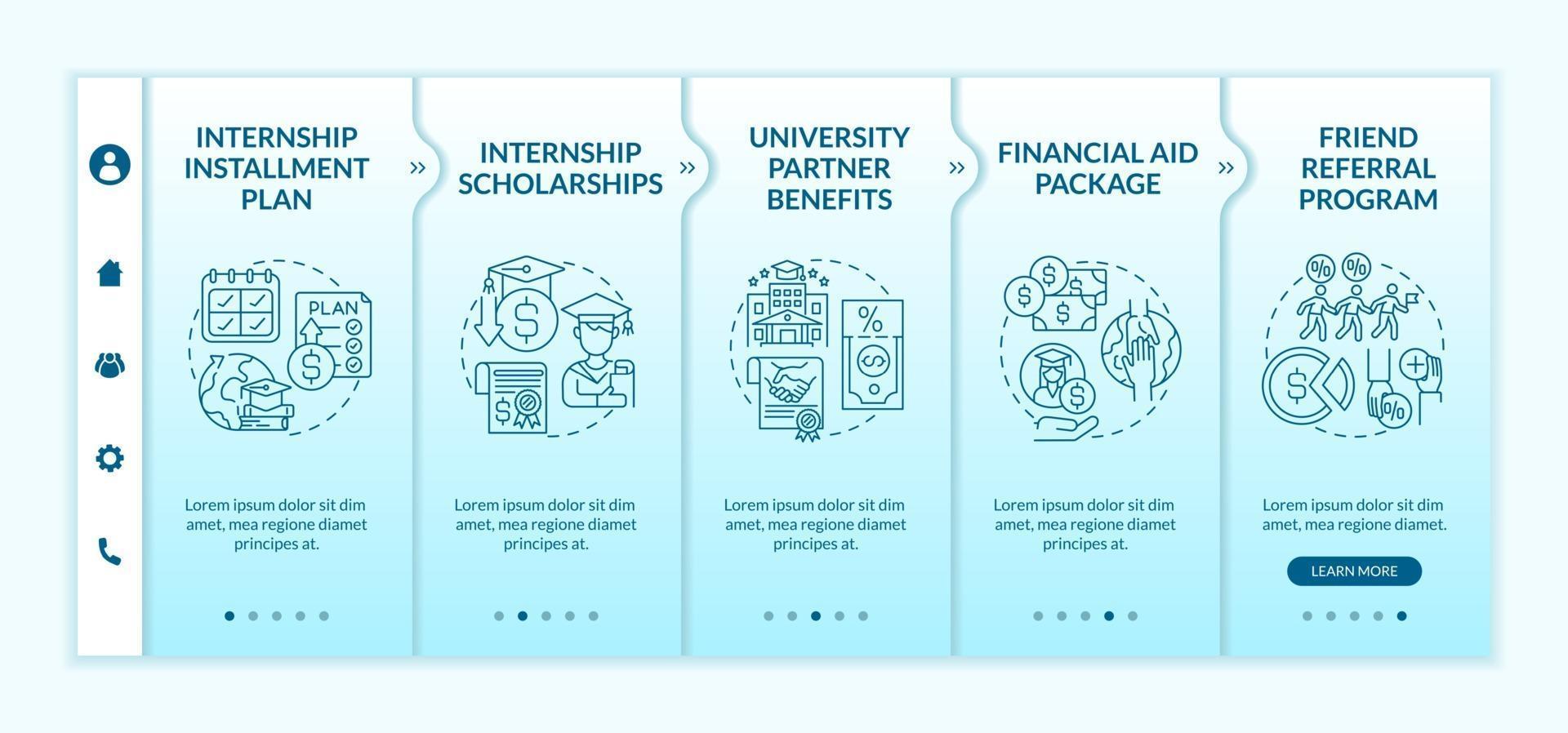 plantilla de vector de incorporación de financiación del programa de formación laboral