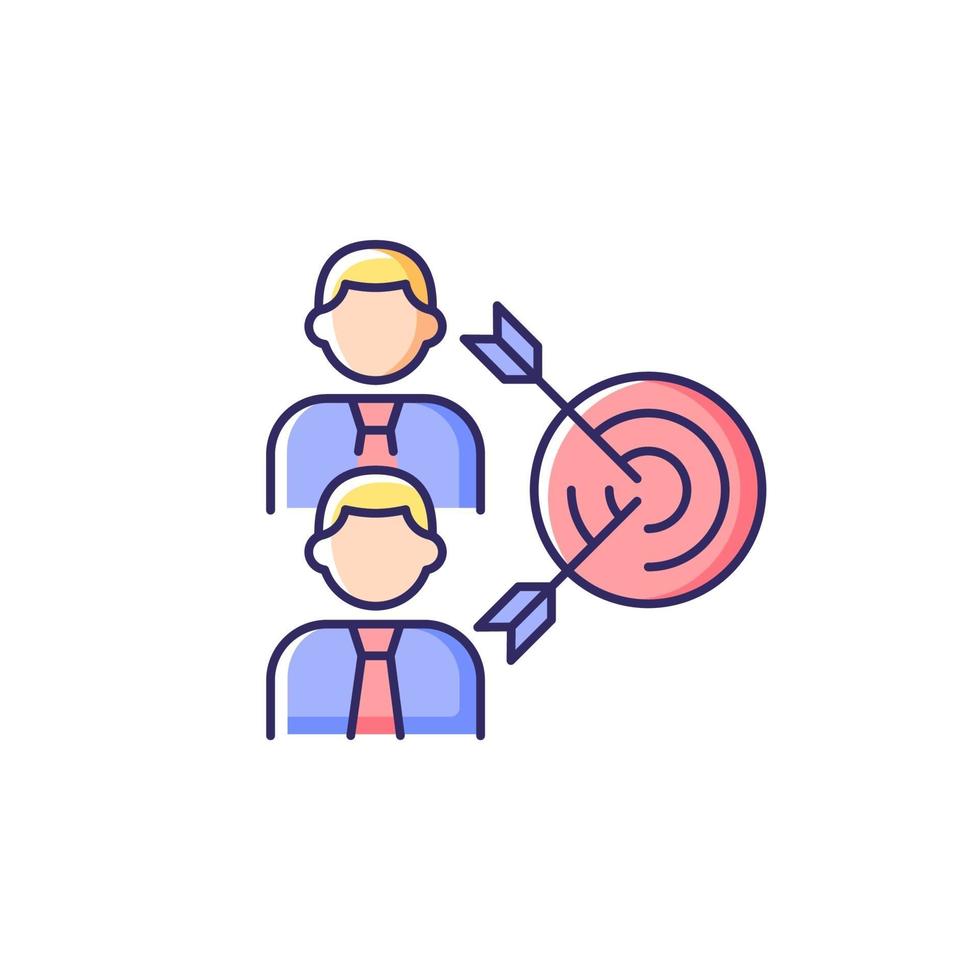 Common goal RGB color icon vector