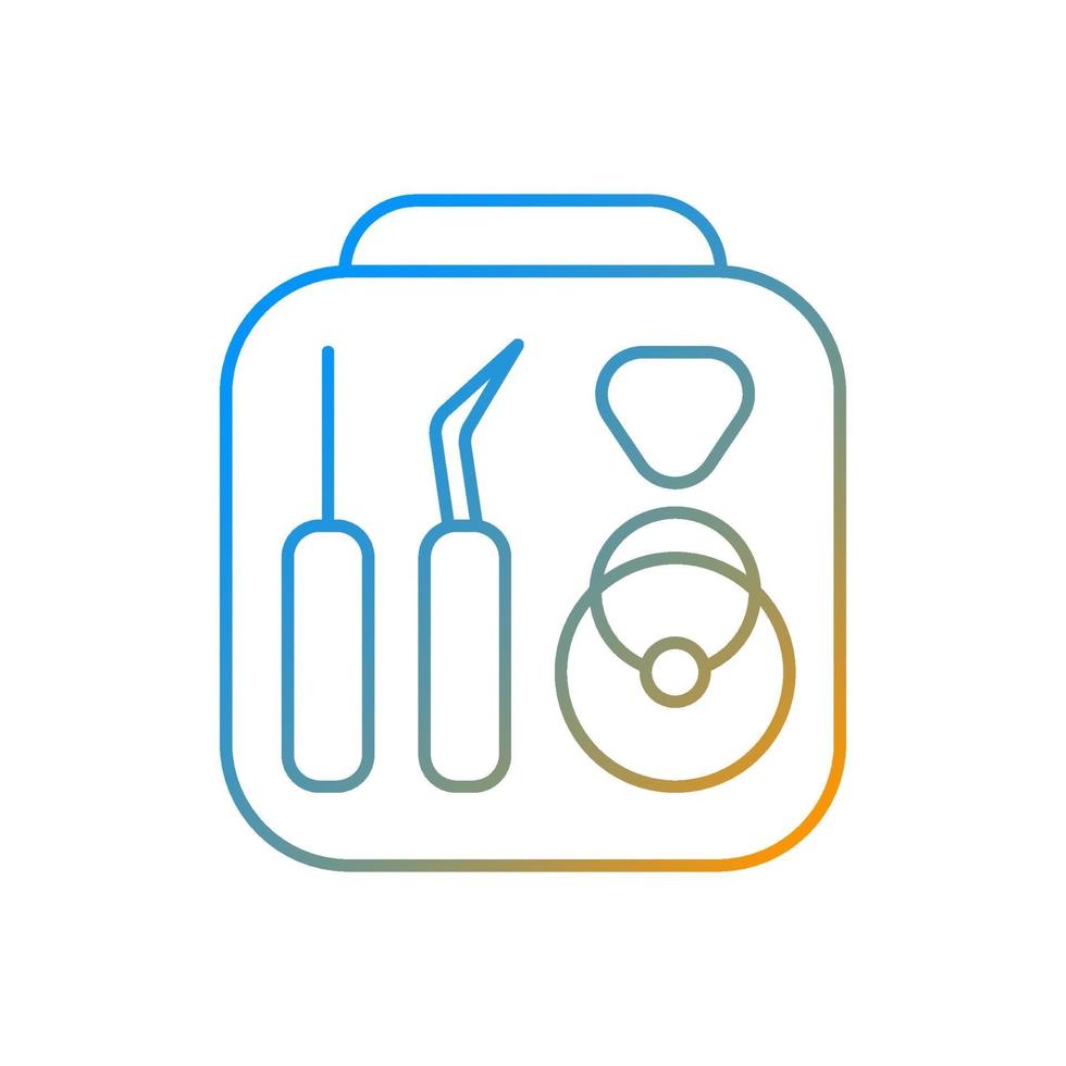 Phone repair kit gradient linear vector icon