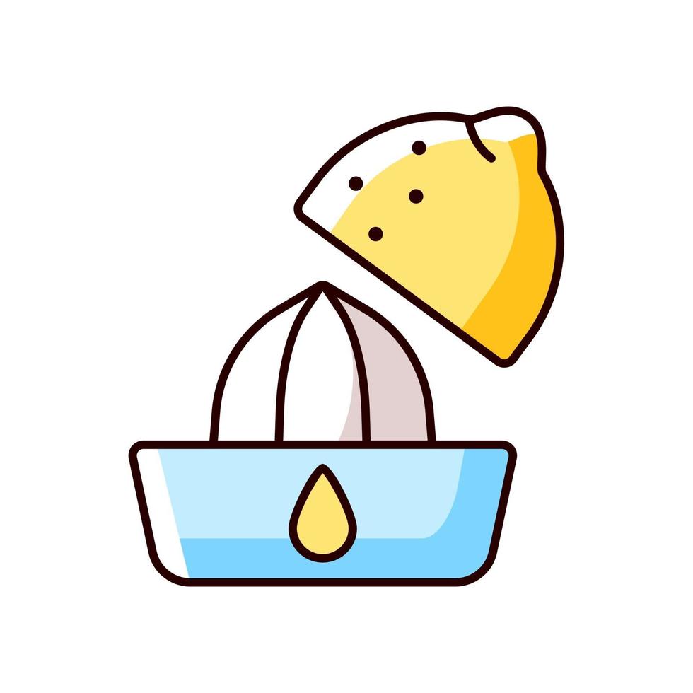 Squeeze lemon RGB color icon vector