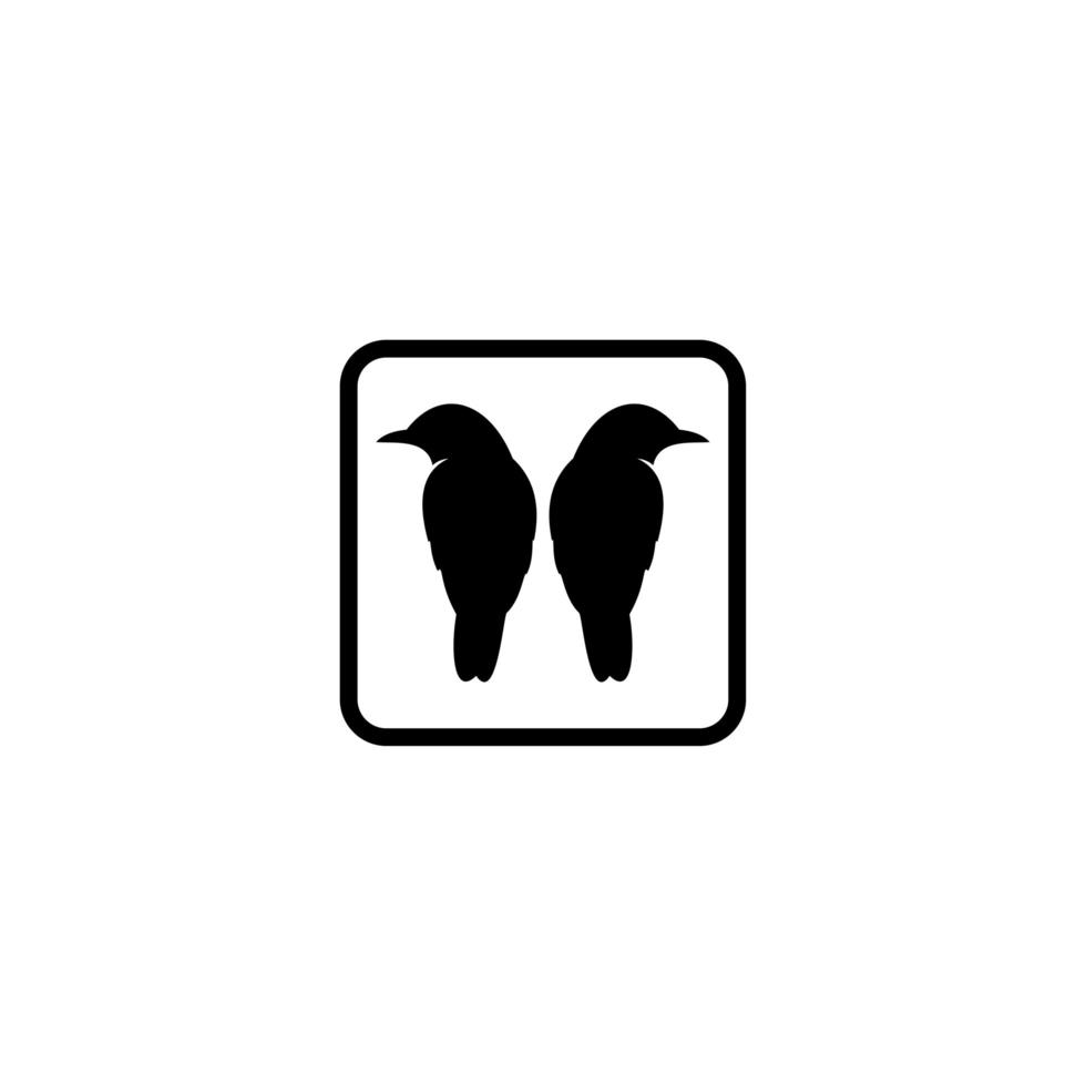 plantilla de logotipo de pájaro, vector de diseño de logotipo animal.