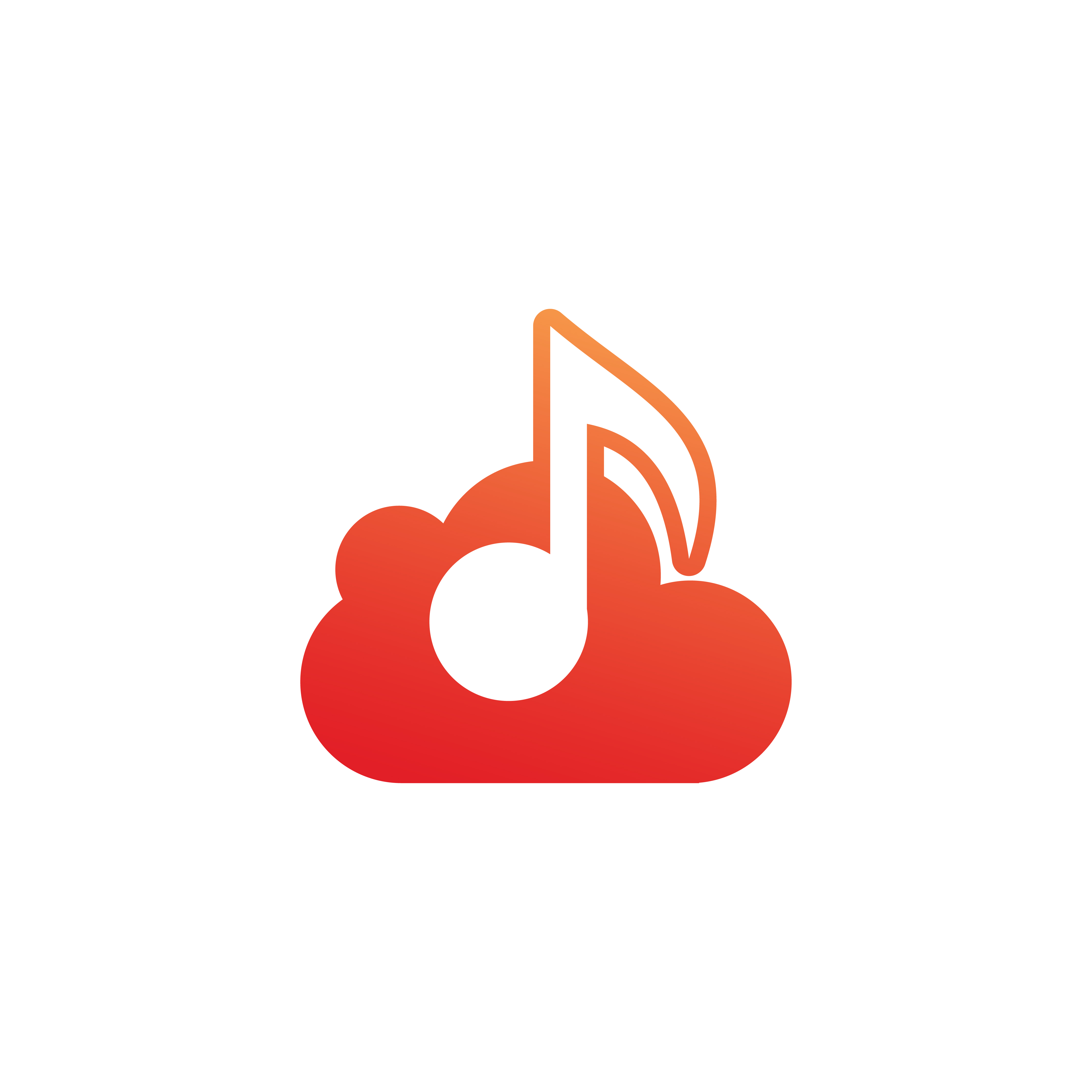 Cloud music logo template design vector, icon illustration. 3189884