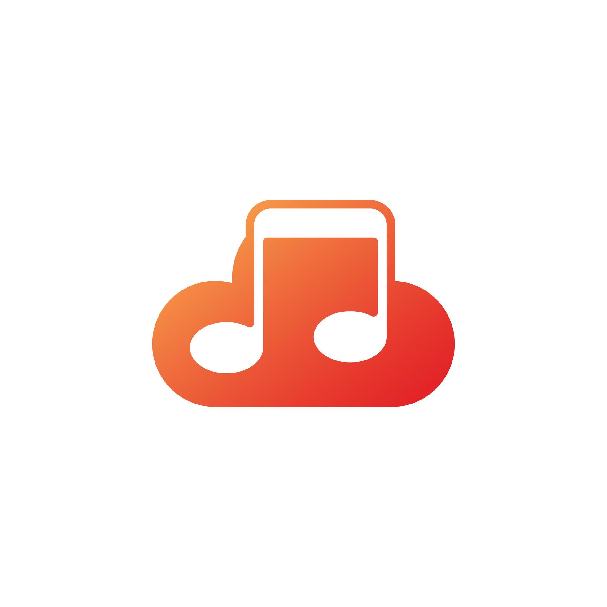 Cloud music logo template design vector, icon illustration. 3189895