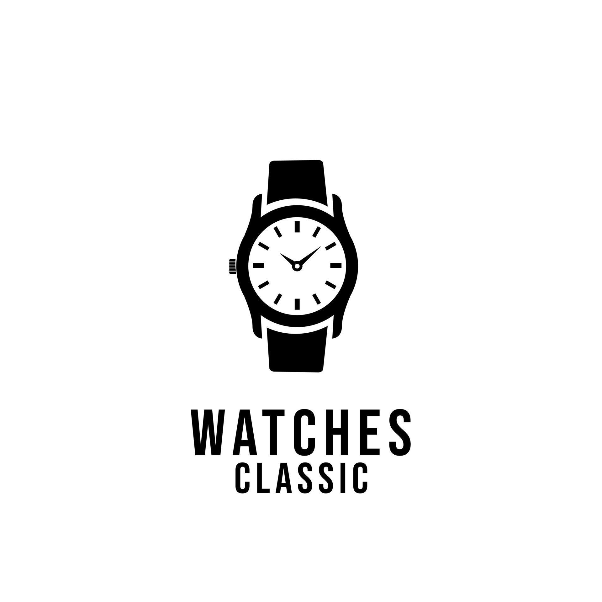 Watch classic logo icon design 3189903 Vector Art at Vecteezy