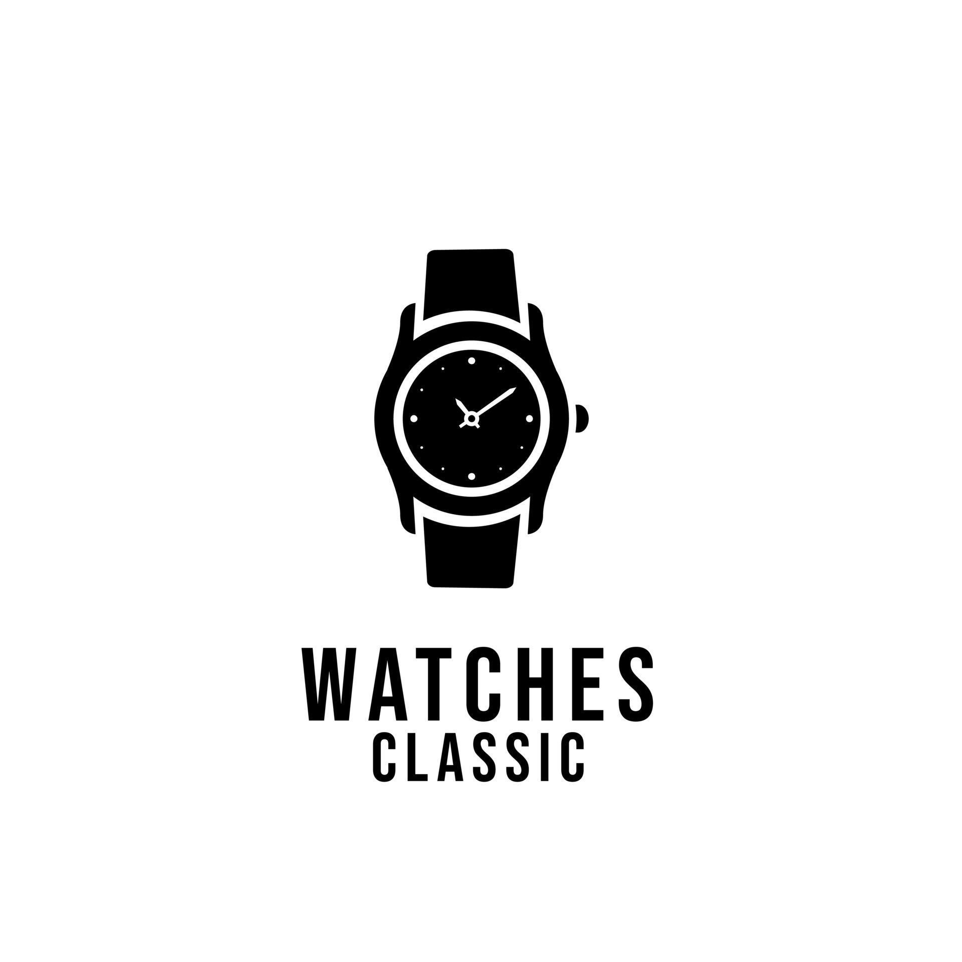 Watch classic logo icon design 3189919 Vector Art at Vecteezy