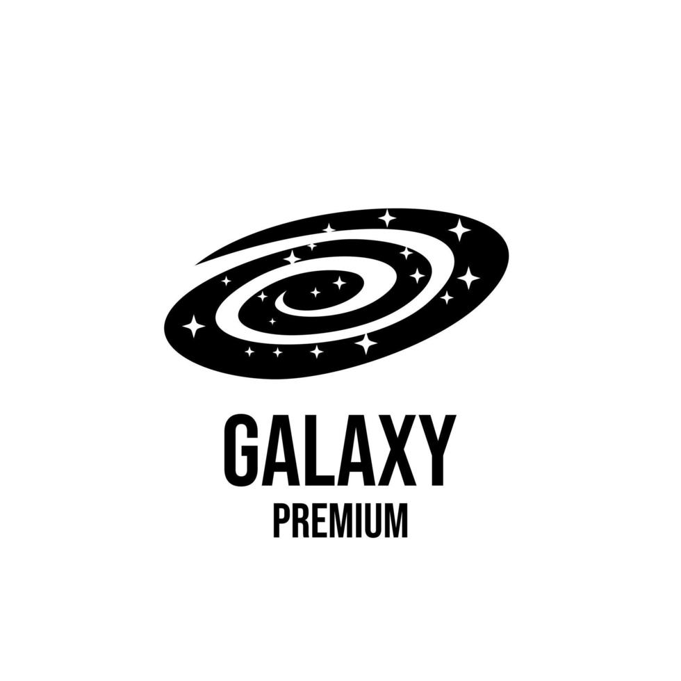 Ilustración de diseño de icono de logotipo de galaxia vector